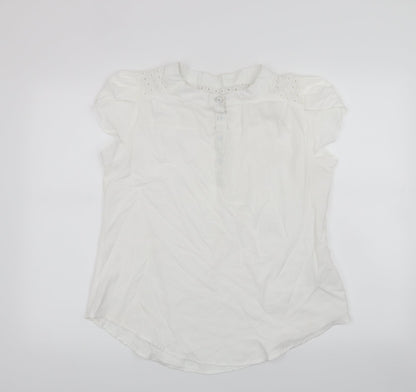 SheIn Womens White   Basic Blouse Size XL