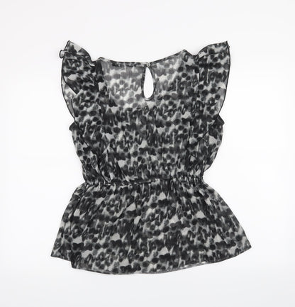 Womens UK Size 10 Atmosphere Black Basic Blouse