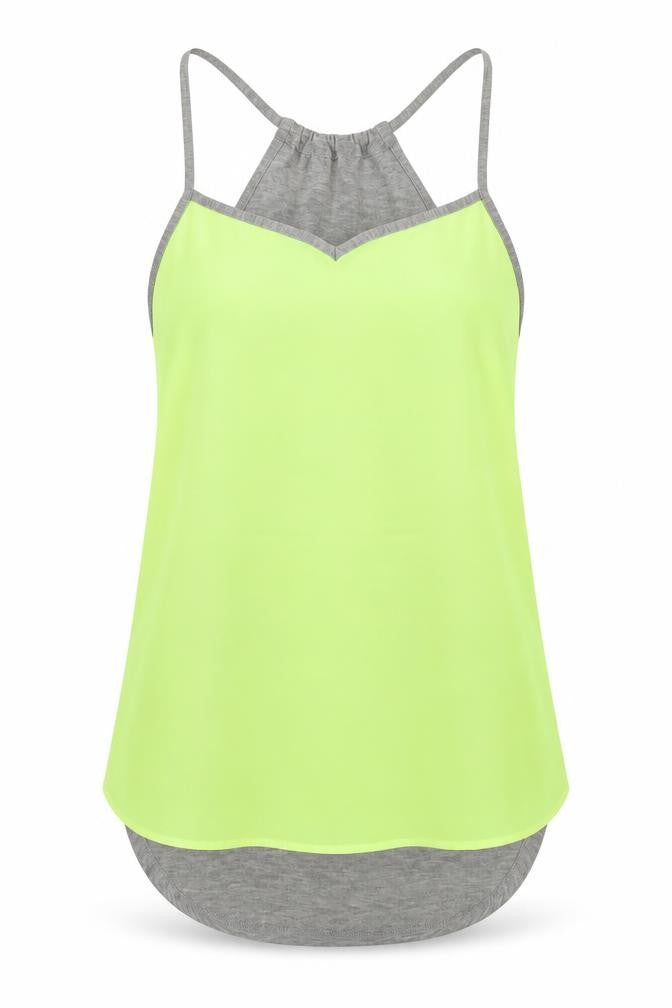 Womens UK Size 6 New Look Grey Basic Tank