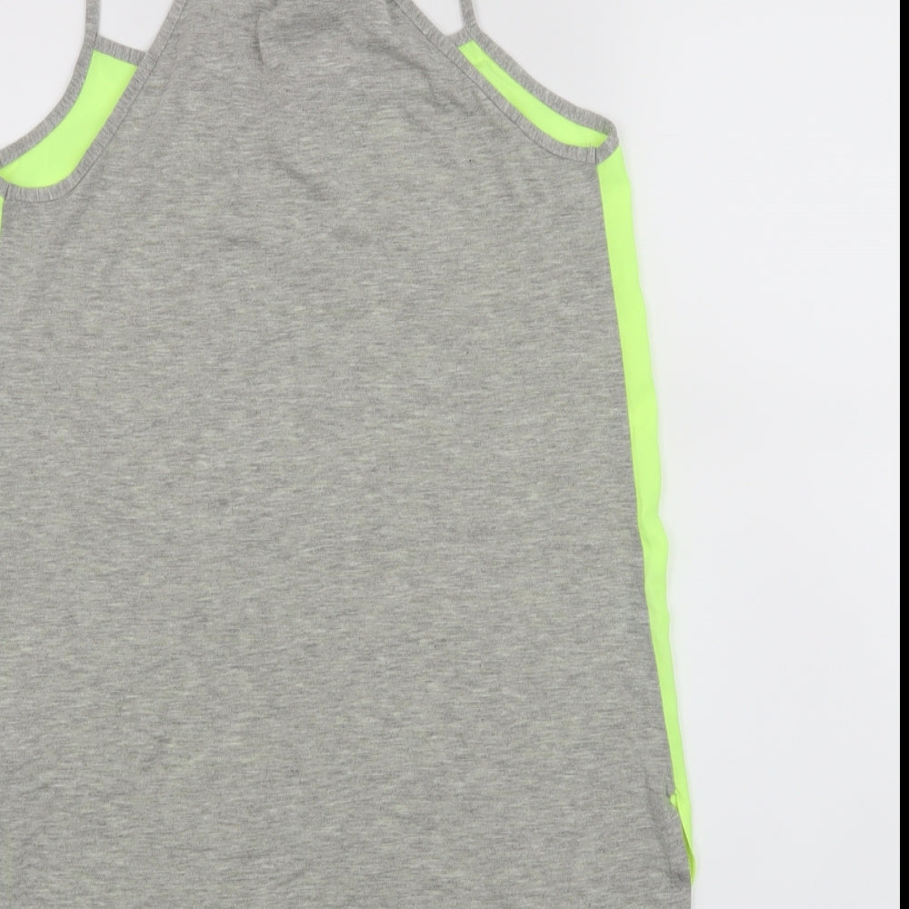 Womens UK Size 6 New Look Grey Basic Tank