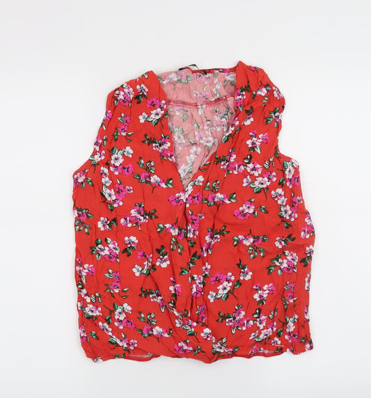 Atmosphere Womens Red Floral  Basic Blouse Size 12