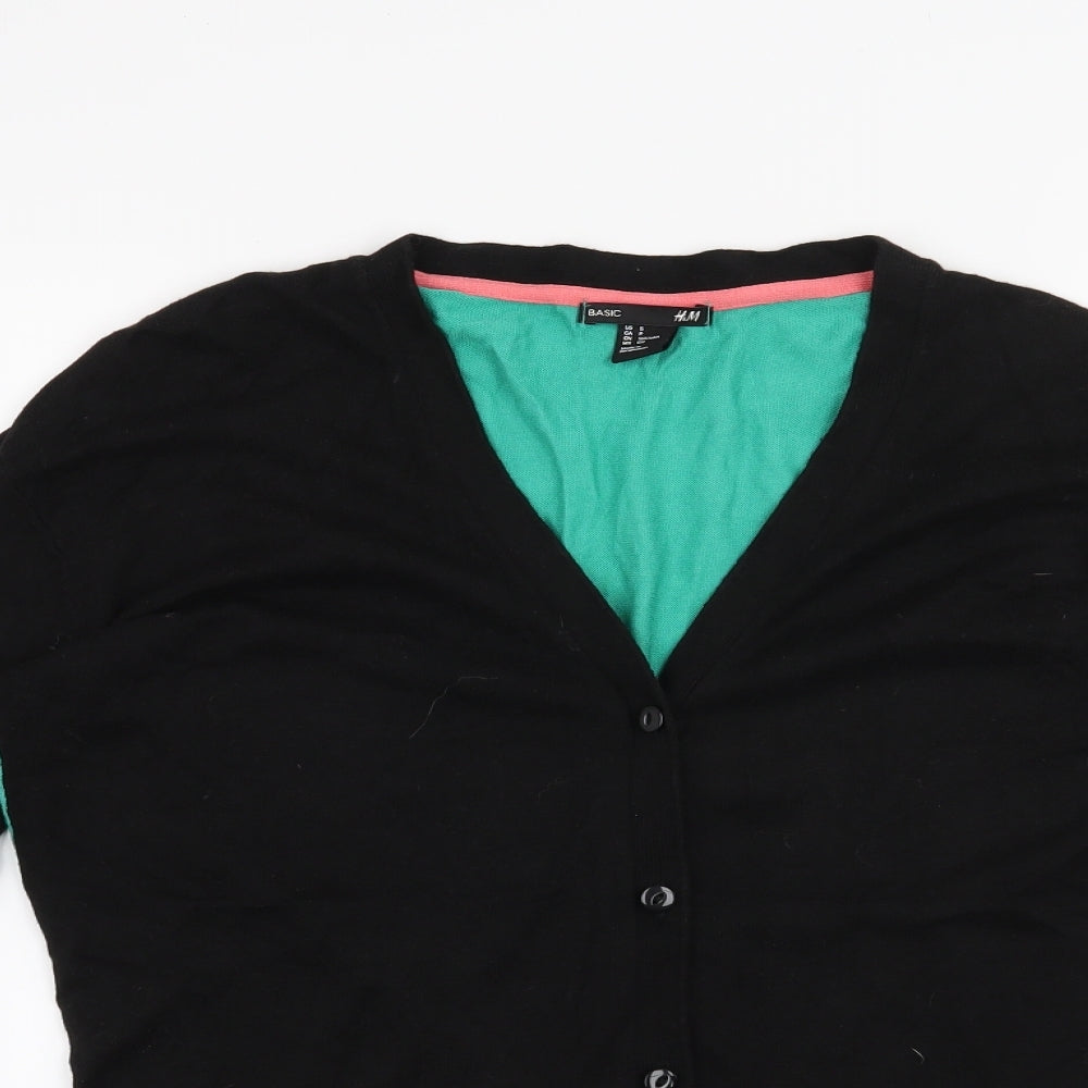 H&M Womens Black   Cardigan Jumper Size S