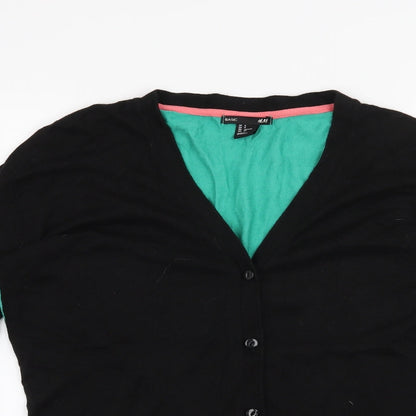H&M Womens Black   Cardigan Jumper Size S