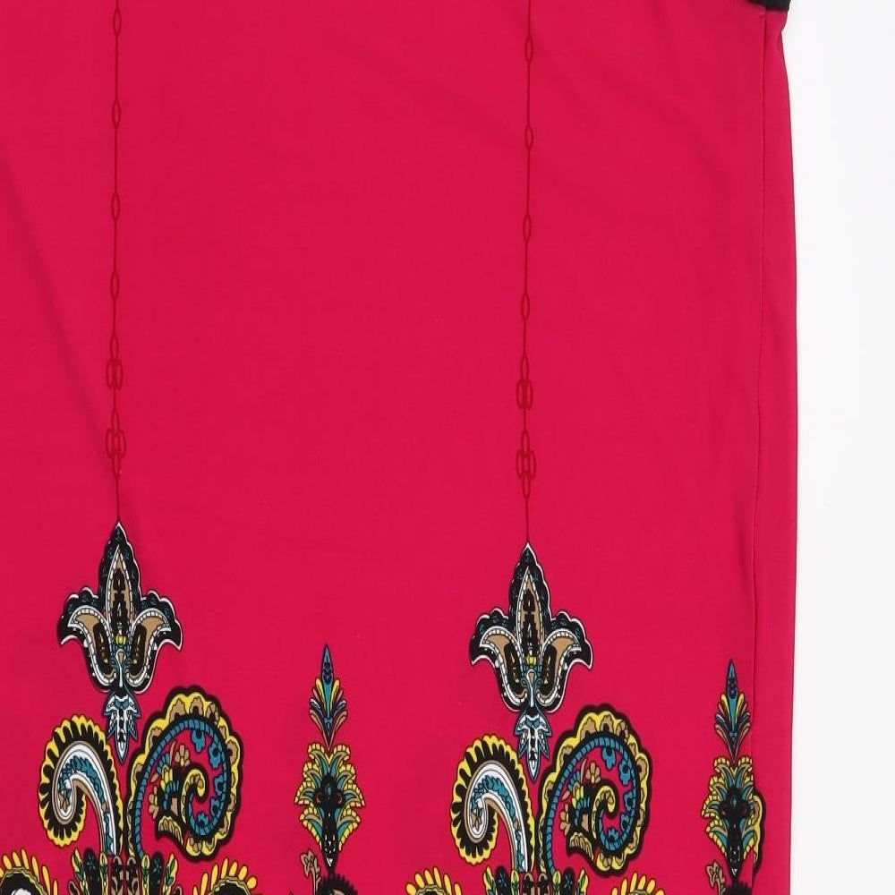 print fusion Womens Pink Paisley  A-Line  Size S