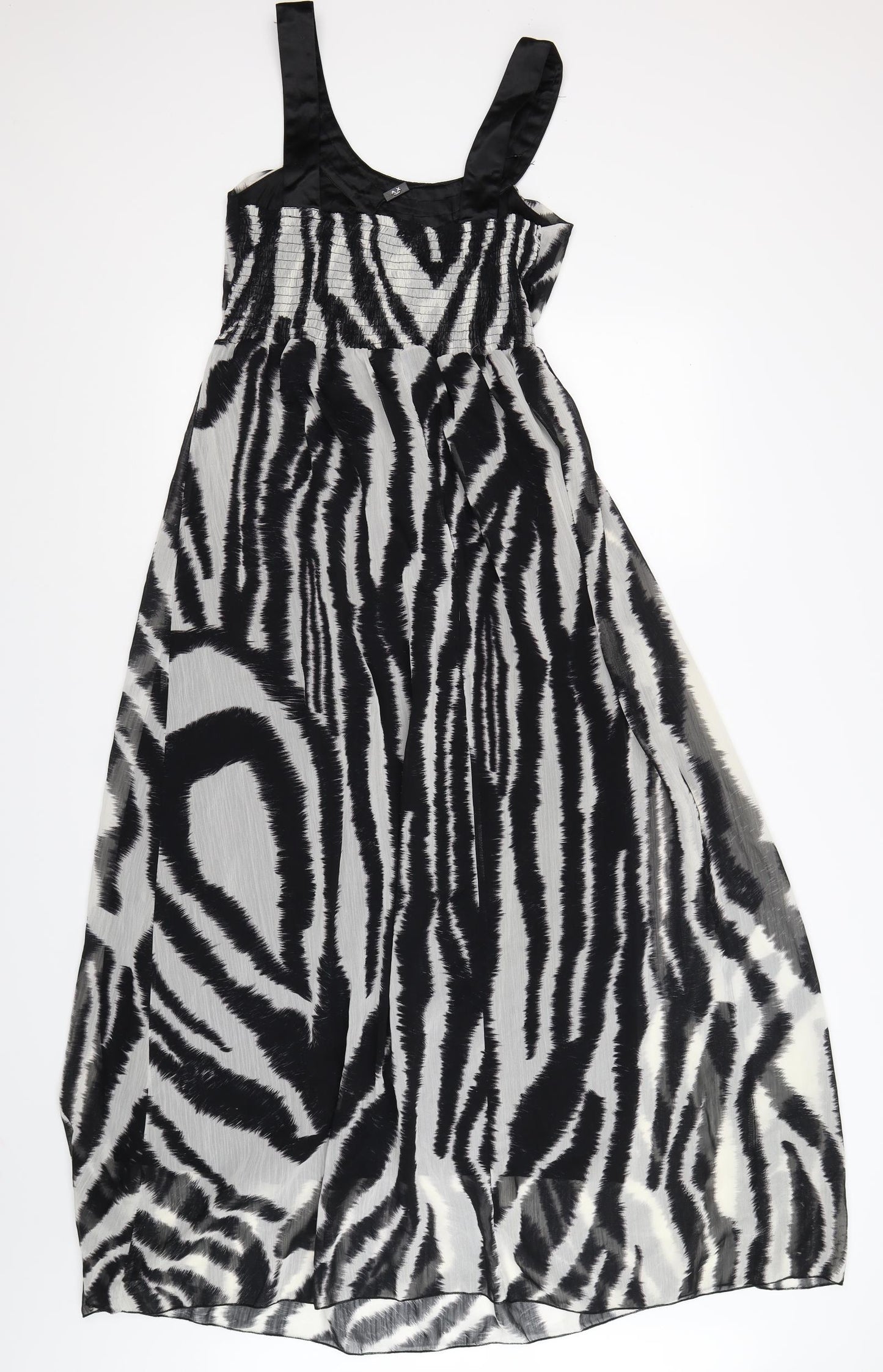 AX Paris Womens Black Striped Chiffon Maxi  Size 8