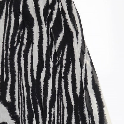 AX Paris Womens Black Striped Chiffon Maxi  Size 8