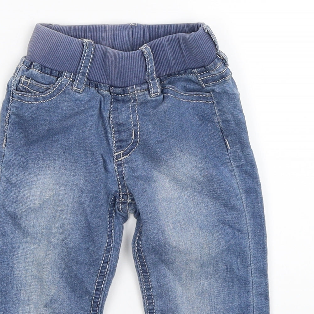 baby charlie Boys Blue  Denim Jogger Jeans Size 6-9 Months