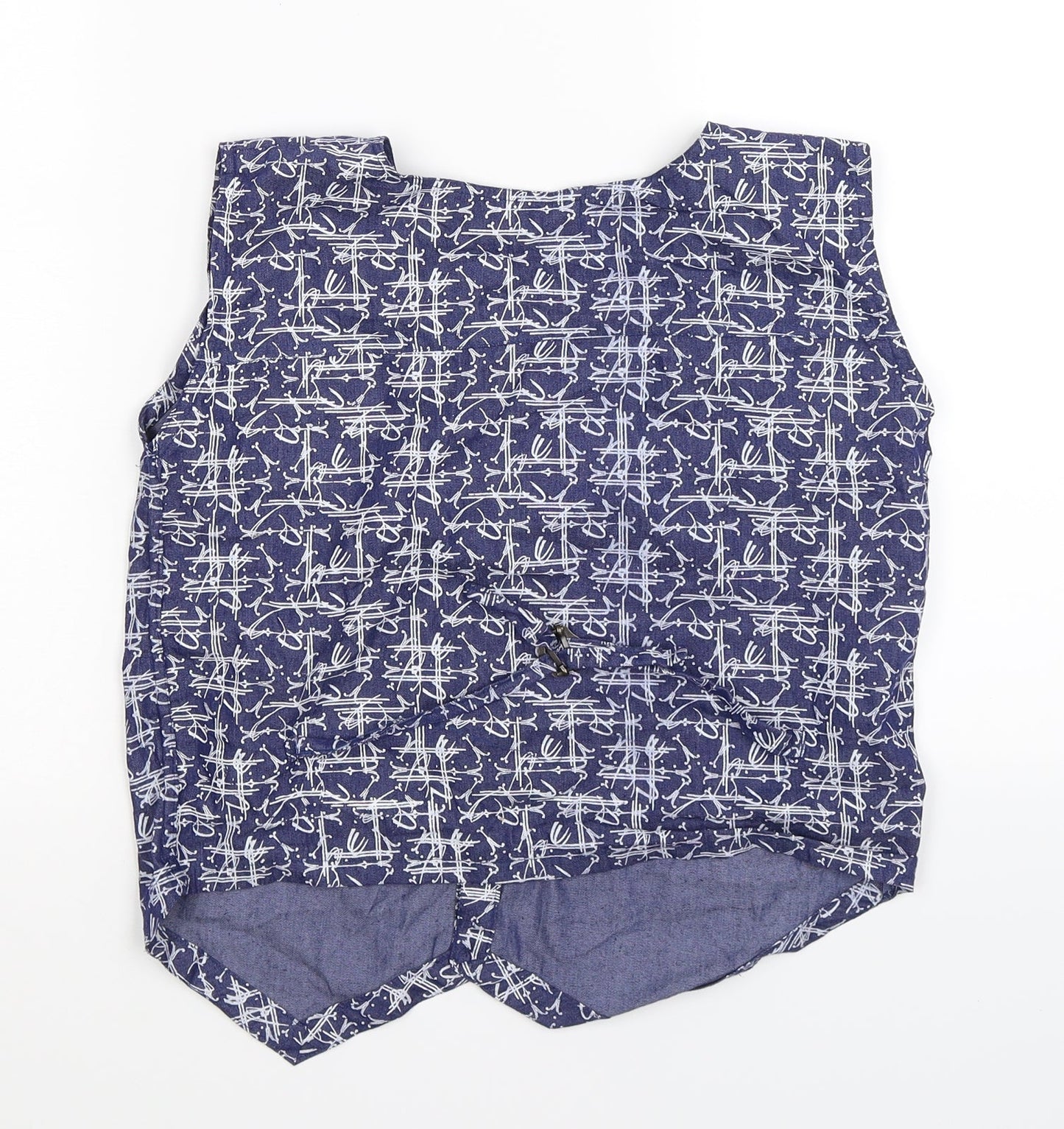 Bonobo Boys Blue Floral Denim Vest Jumper Size 2XL  - waistcoat