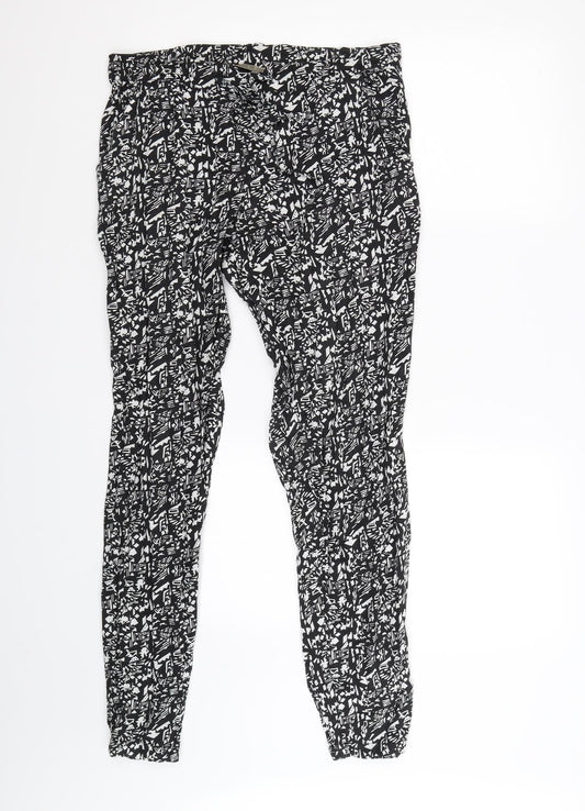 Womens UK Size 6 Atmosphere Regular Fit Jogger Black Trousers