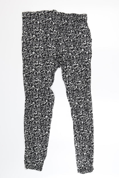 Womens UK Size 6 Atmosphere Regular Fit Jogger Black Trousers