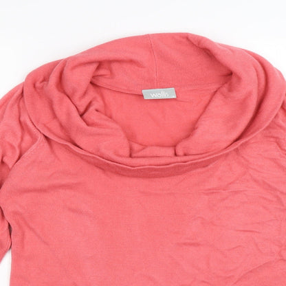 Wallis Womens Pink  Knit Pullover Jumper Size 16  - bell sleeves