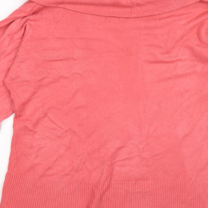 Wallis Womens Pink  Knit Pullover Jumper Size 16  - bell sleeves