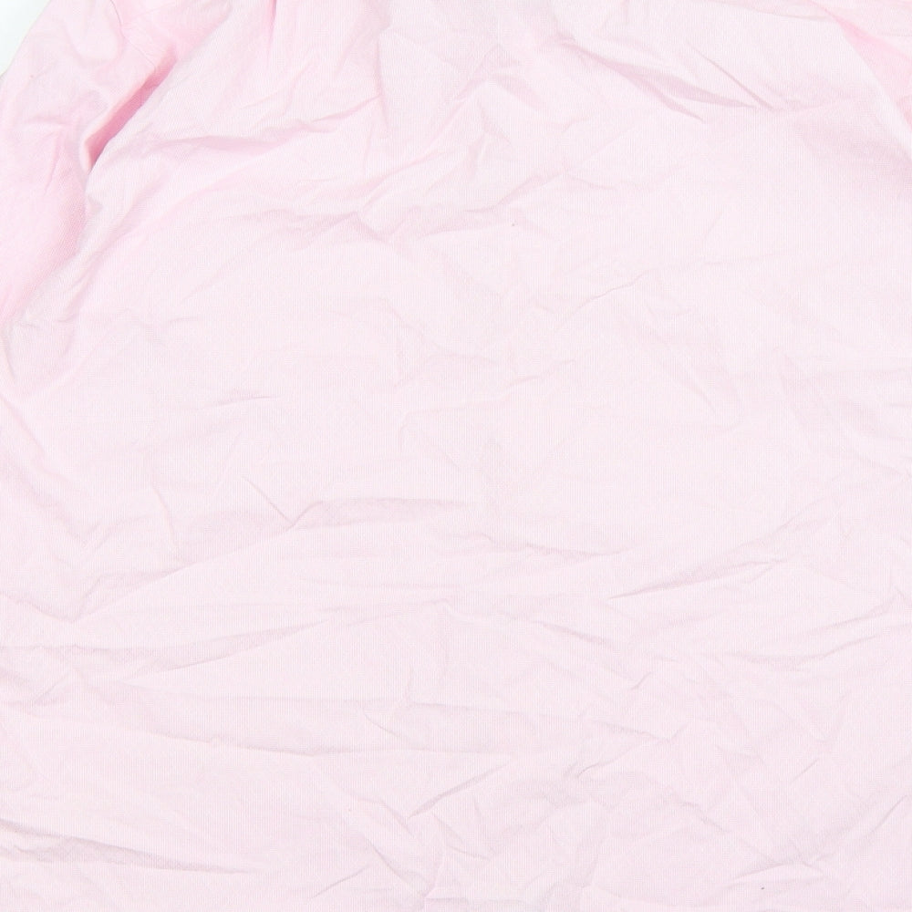 Mens UK Size 15 NEXT Pink  Button-Up Long Sleeve Casual Shirt
