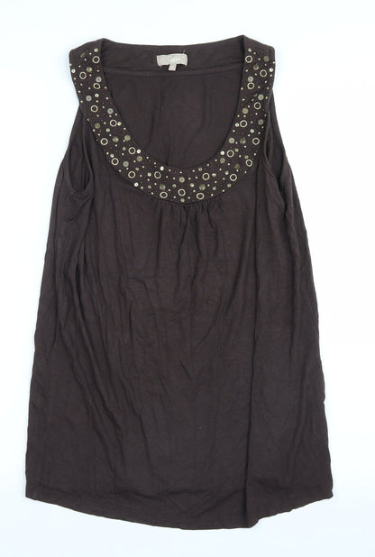Womens UK Size 14 Soon Brown Basic Tank