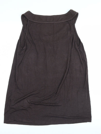 Womens UK Size 14 Soon Brown Basic Tank