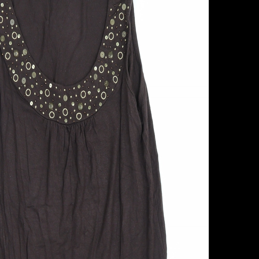 Womens UK Size 14 Soon Brown Basic Tank