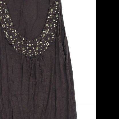 Womens UK Size 14 Soon Brown Basic Tank
