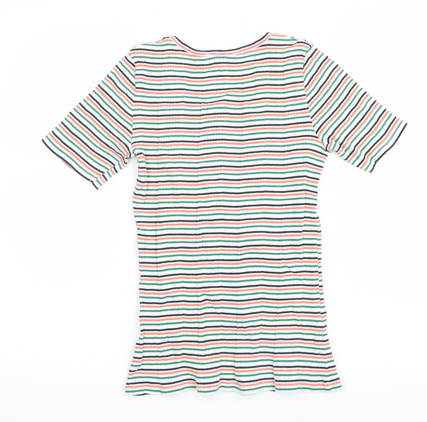 Womens UK Size 6 Marks and Spencer Green Basic T-Shirt