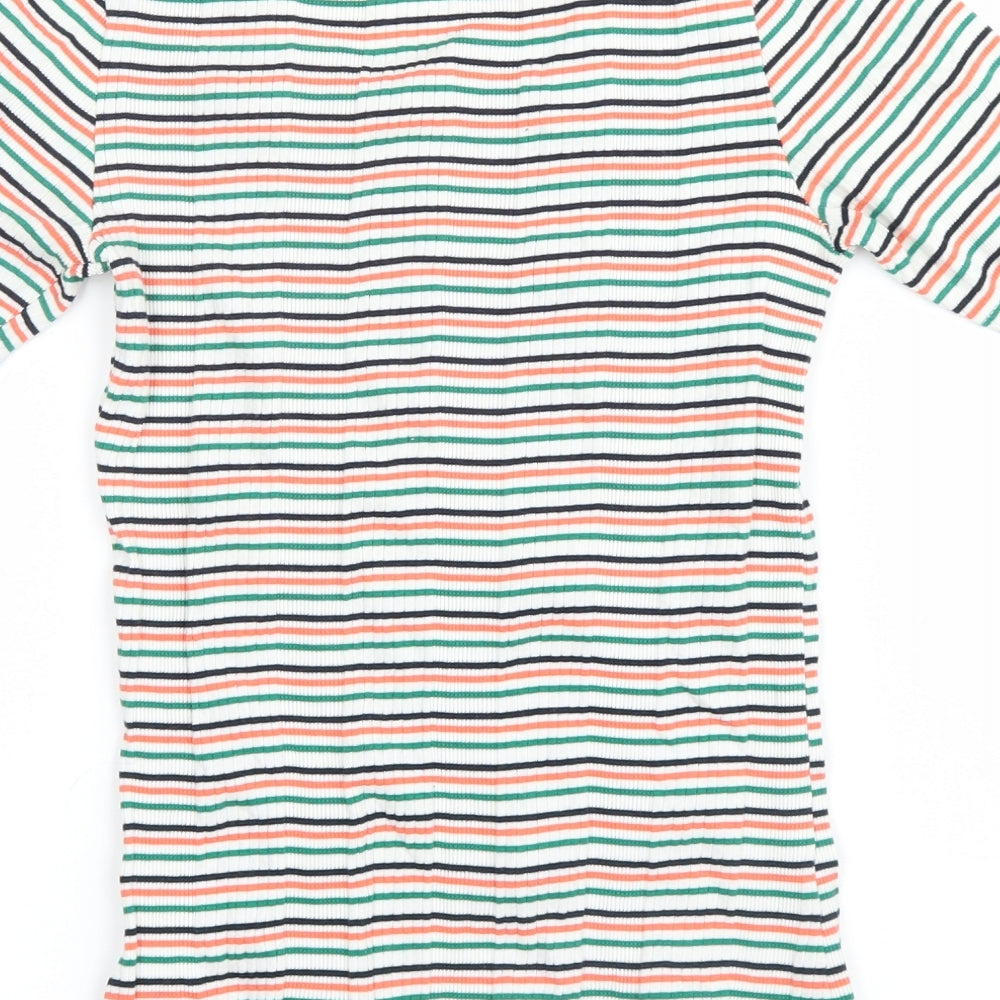 Womens UK Size 6 Marks and Spencer Green Basic T-Shirt