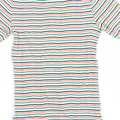 Womens UK Size 6 Marks and Spencer Green Basic T-Shirt