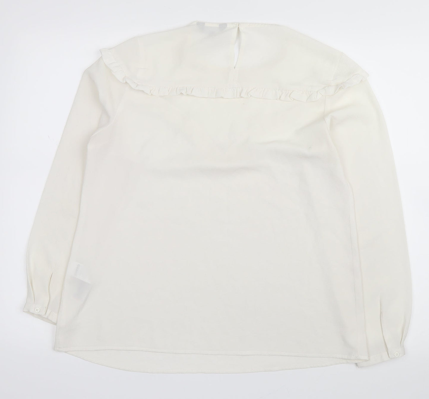Womens UK Size 10 New Look White Basic Blouse
