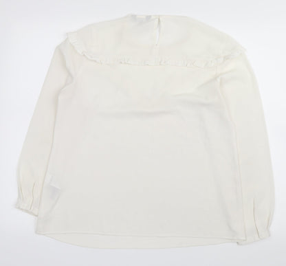 Womens UK Size 10 New Look White Basic Blouse