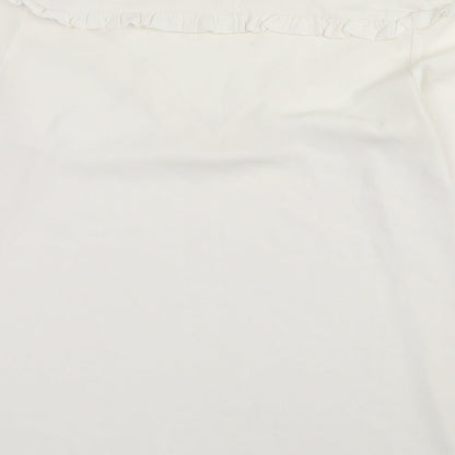 Womens UK Size 10 New Look White Basic Blouse