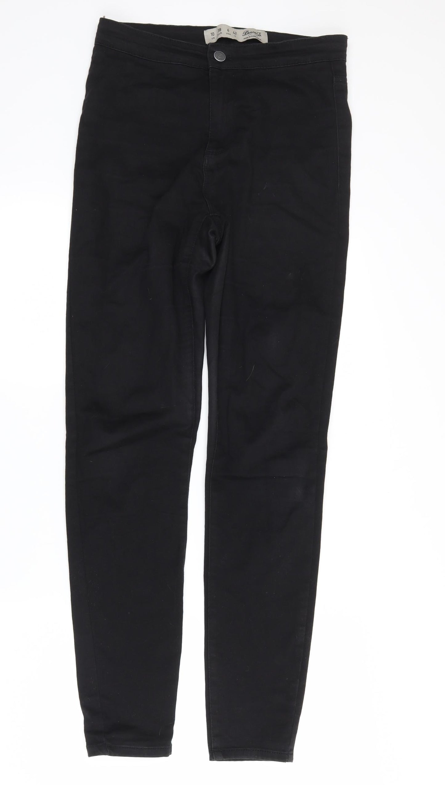 DENIM CO Womens Black  Denim Straight Jeans Size 10