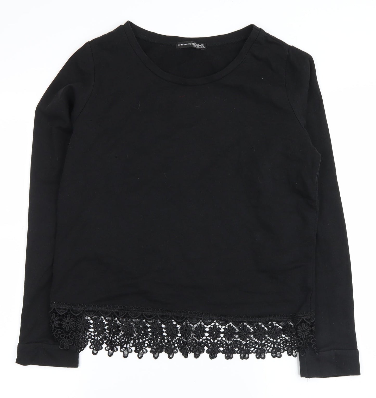 ATMOSPHER Womens Black   Basic Blouse Size 8