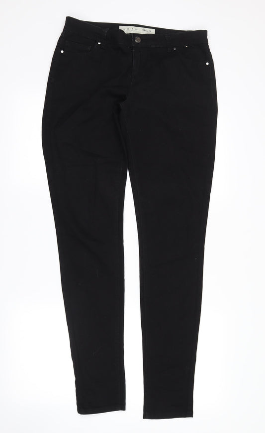 denim co Womens Black  Denim Straight Jeans Size 12