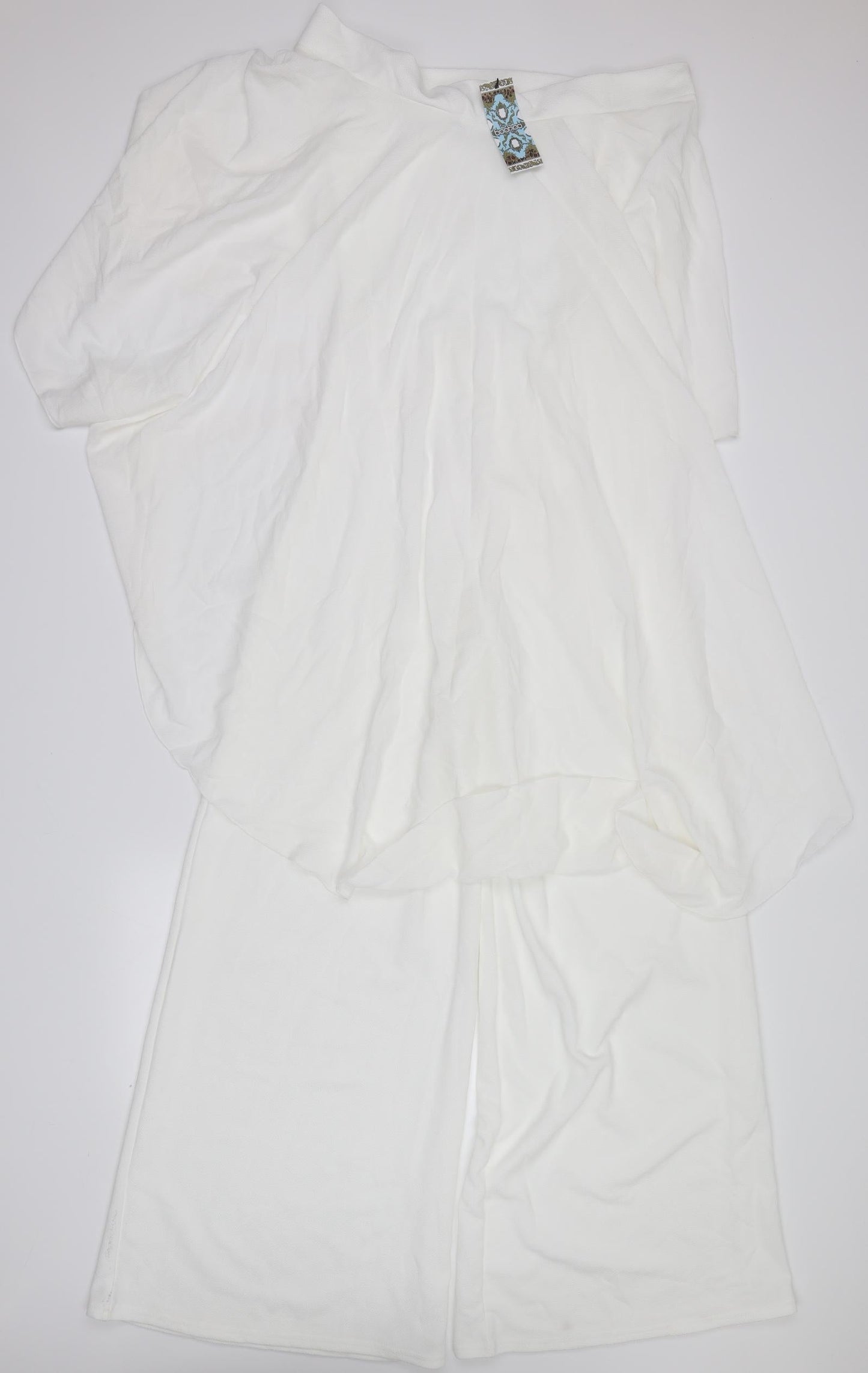 Boohoo Womens Ivory   Trousers One-Piece Size 10  - cape