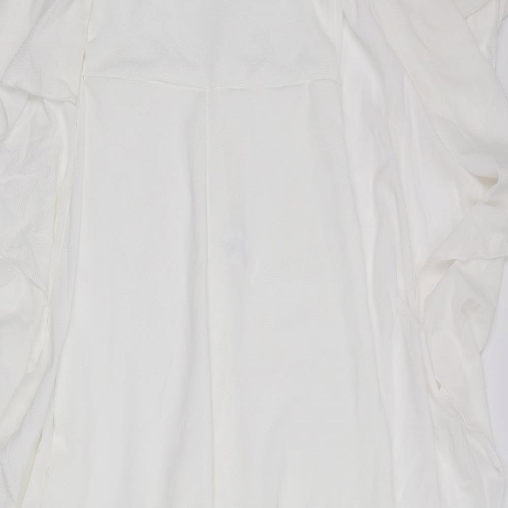 Boohoo Womens Ivory   Trousers One-Piece Size 10  - cape