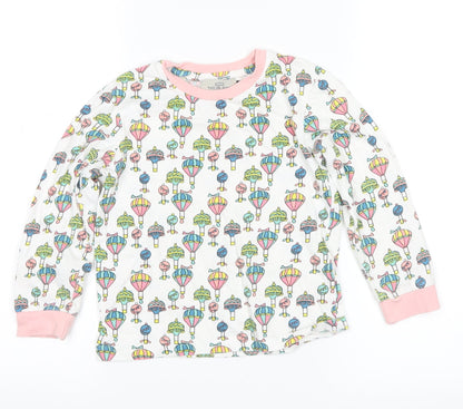 Their Nibs Girls White Spotted  Basic Casual Size 5-6 Years  - Hot Air Balloon