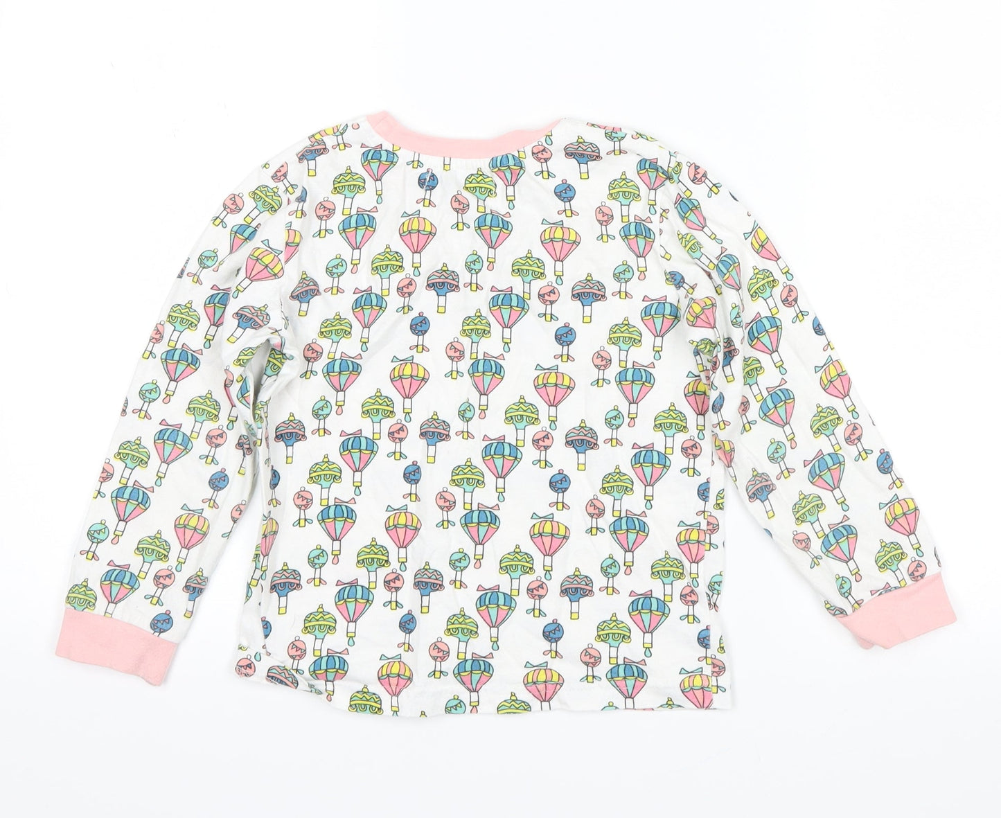 Their Nibs Girls White Spotted  Basic Casual Size 5-6 Years  - Hot Air Balloon
