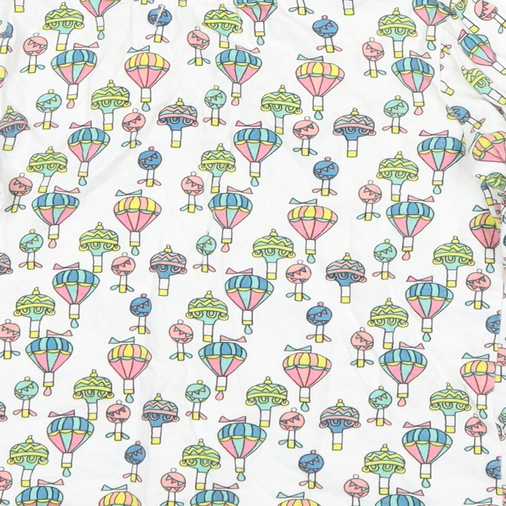 Their Nibs Girls White Spotted  Basic Casual Size 5-6 Years  - Hot Air Balloon