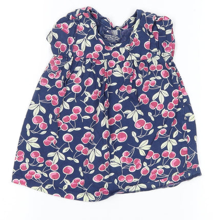 Gap  Blue Spotted  T-Shirt Dress  Size 18-24 Months  - cherries