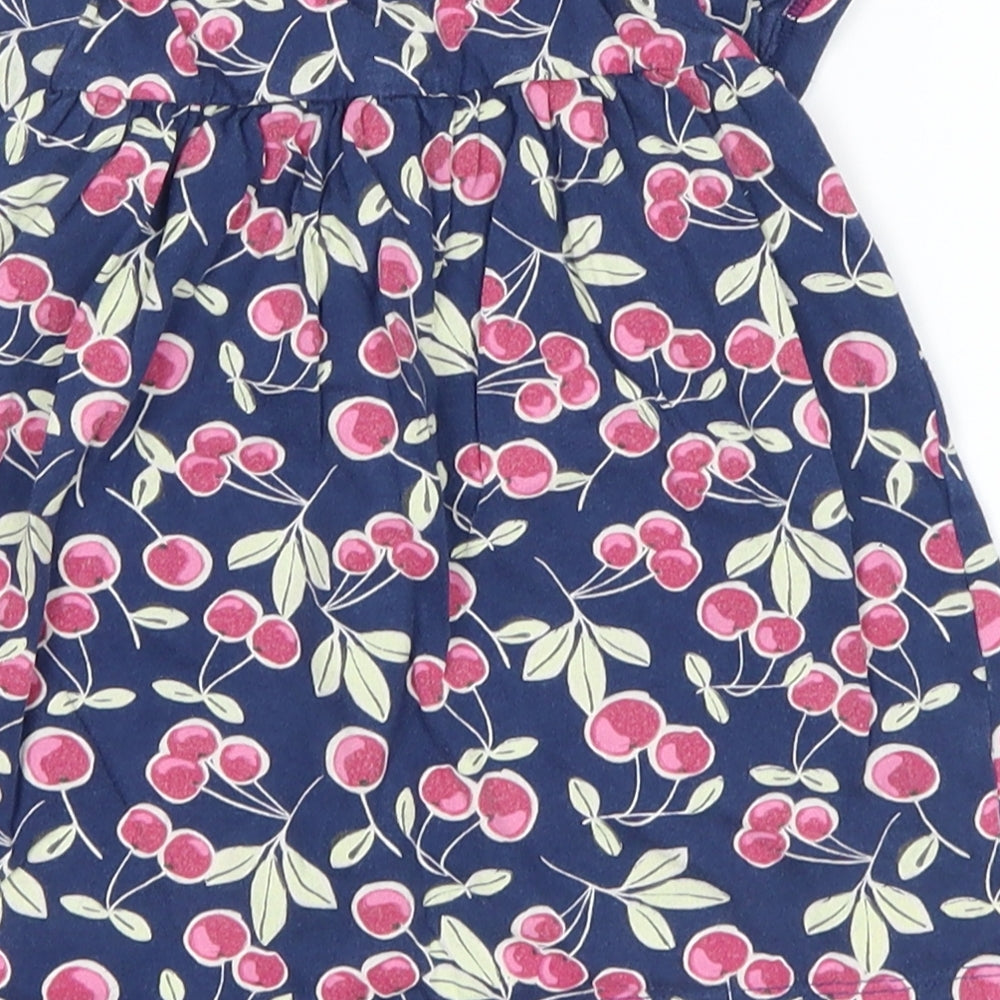 Gap  Blue Spotted  T-Shirt Dress  Size 18-24 Months  - cherries