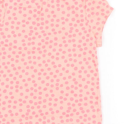 George  Pink Spotted  Basic T-Shirt Size 12-18 Months