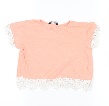 George Girls Pink   Cropped T-Shirt Size 4-5 Years