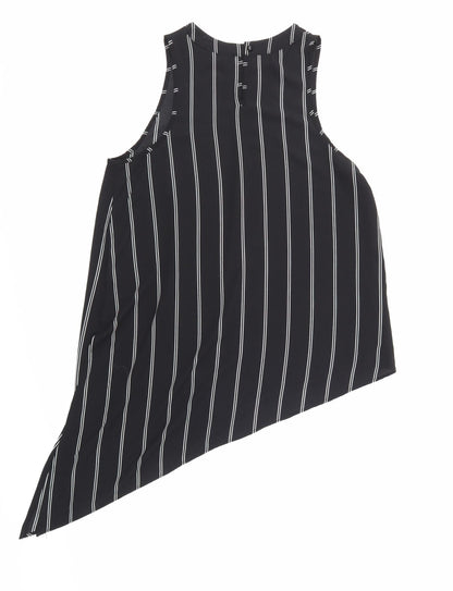 eve Womens Black Striped  Basic Blouse Size 14