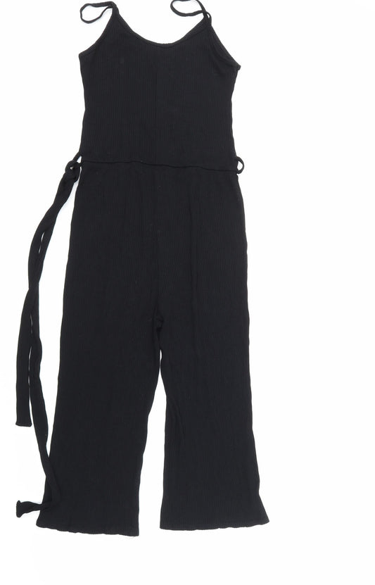 Womens UK Size  Preworn One-Piece Black Jumpsuit