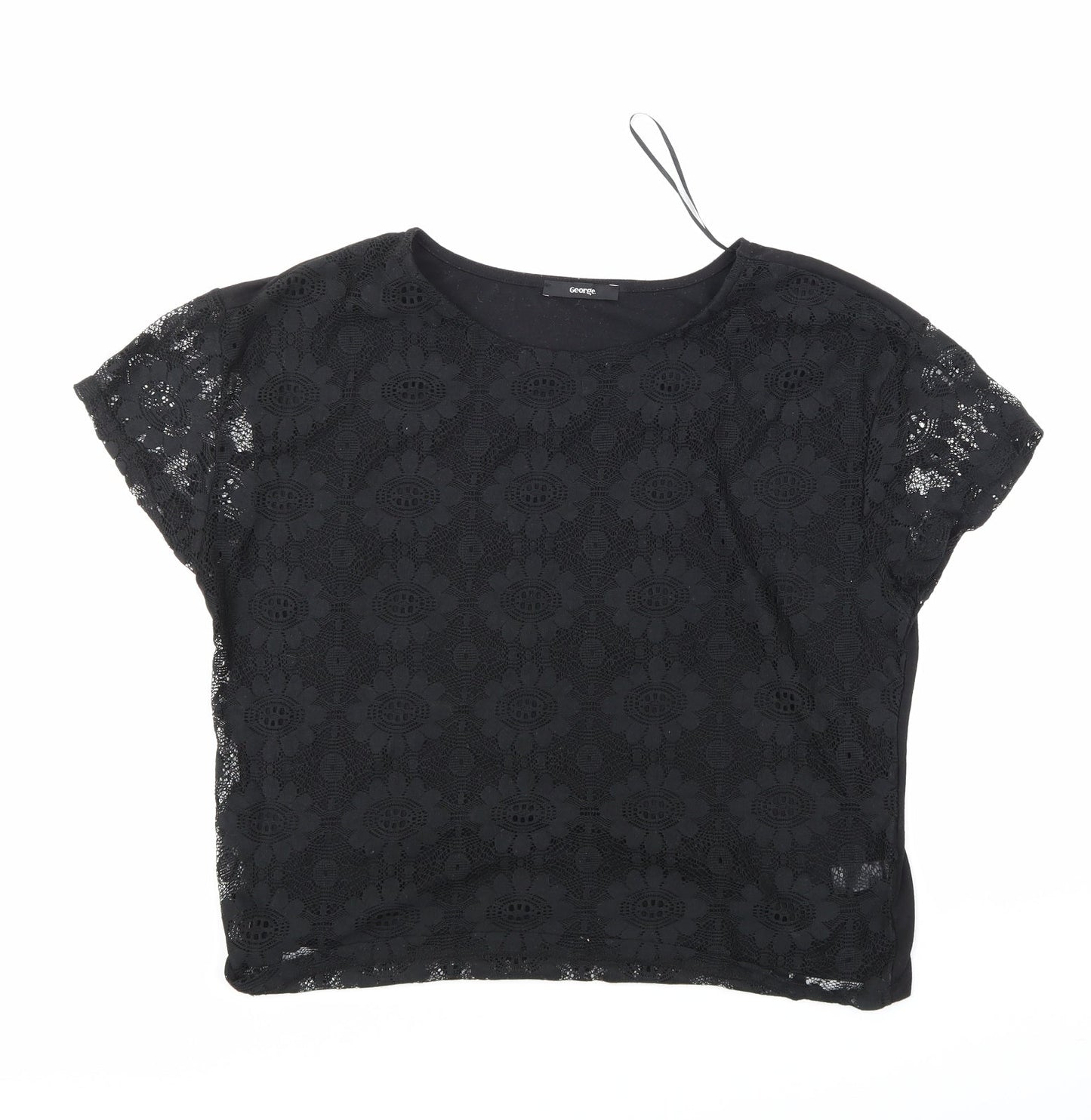 Womens UK Size 12 George Black Basic Blouse