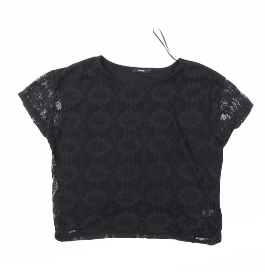 Womens UK Size 12 George Black Basic Blouse