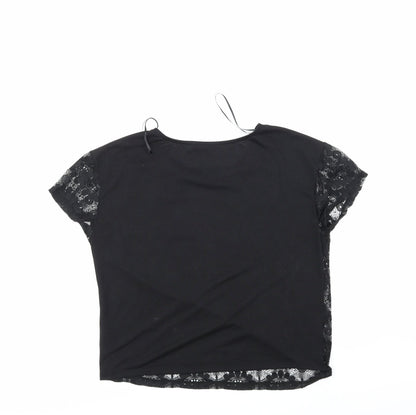 Womens UK Size 12 George Black Basic Blouse