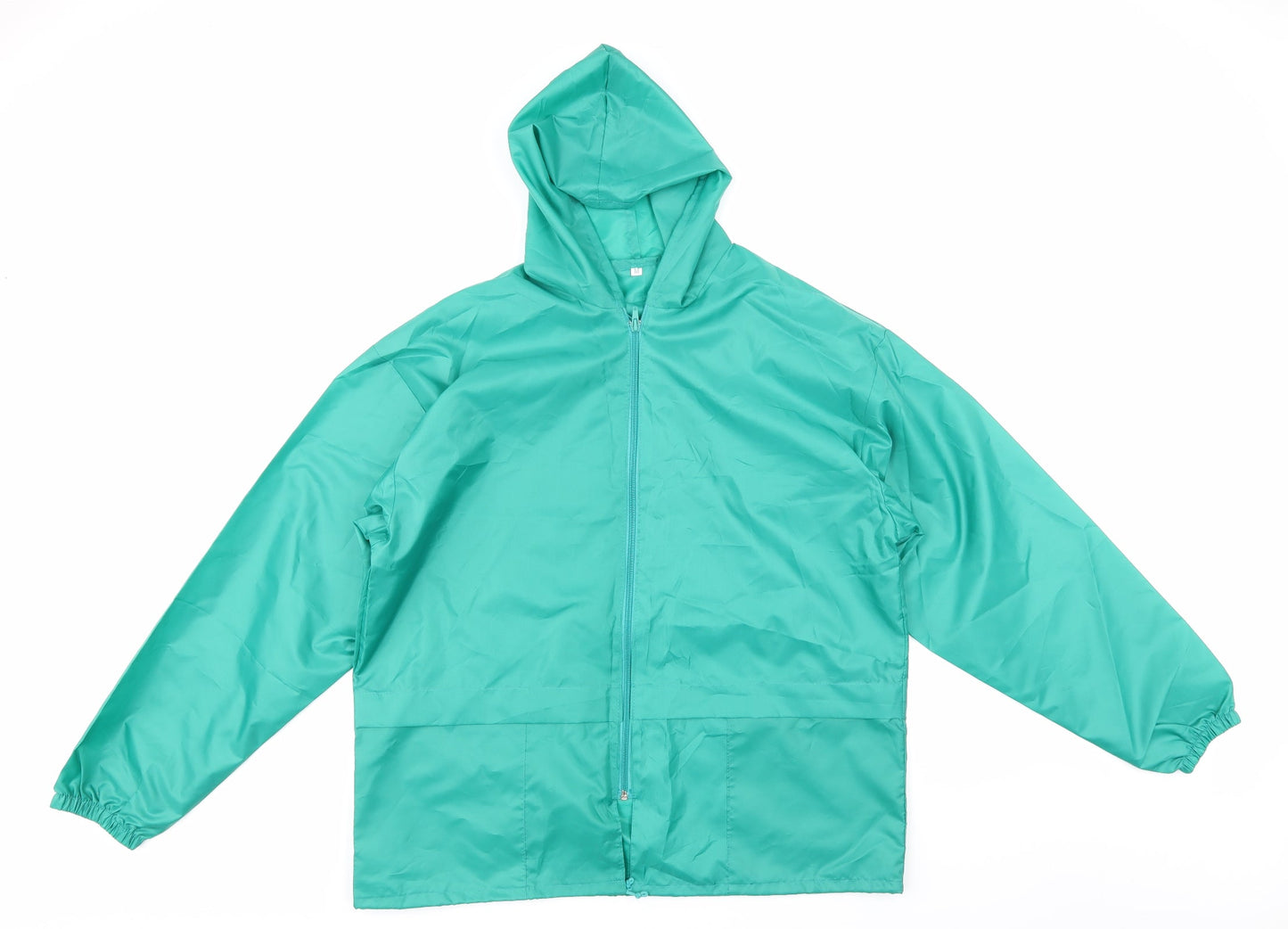 Mens UK Size M Preworn Green Rain Coat