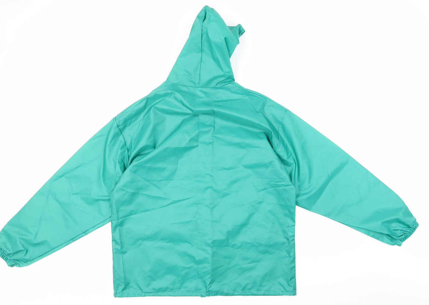 Mens UK Size M Preworn Green Rain Coat