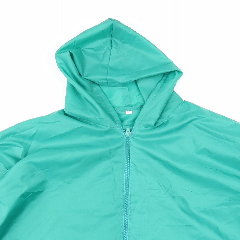Mens UK Size M Preworn Green Rain Coat