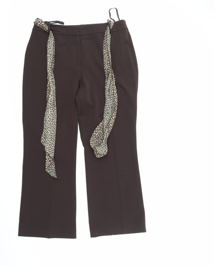 Womens UK Size 14 Berkertex Regular Fit  Brown Trousers