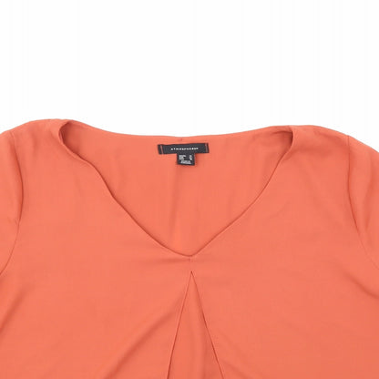 Womens UK Size 14 Atmosphere Brown Basic Blouse