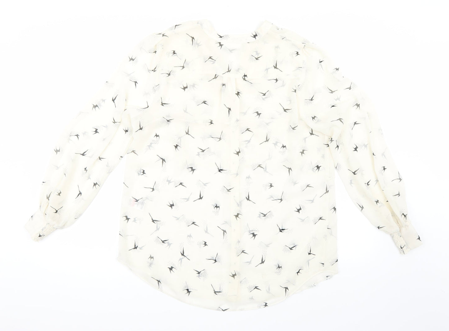 Womens UK Size M Wallis White Basic Button-Up